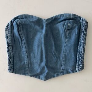 NWOT Kimchi Blue Denim Bustier Top (Urban Outfitters)